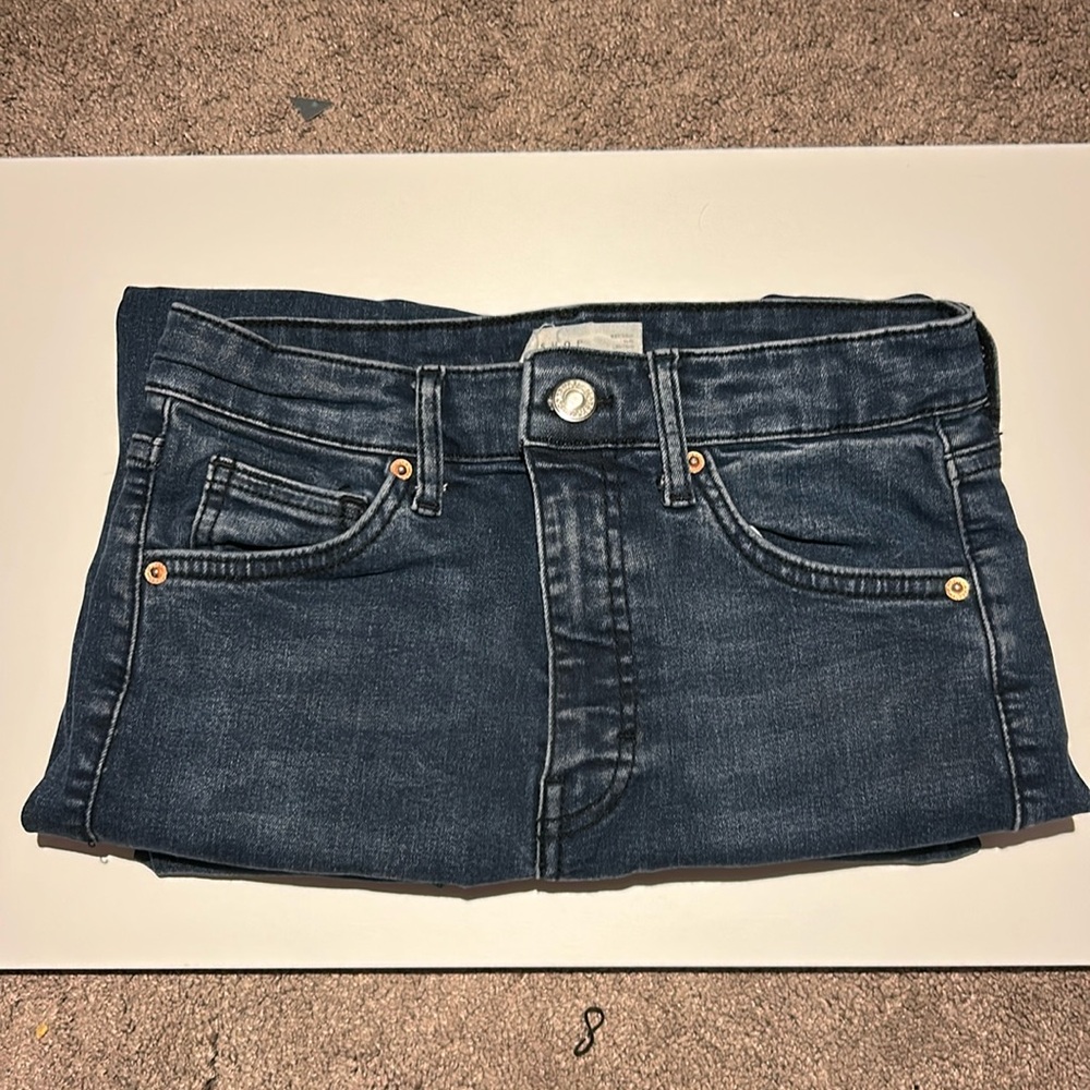 Top shop dark wash skinny jeans